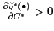 $ \frac{\partial\widetilde {g}^{\ast}(\bullet)}{\partial C^{\ast}}>0$