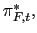 $ \pi_{F,t}^{\ast},$