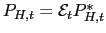 $ P_{H,t}=\mathcal{E}_{t}P_{H,t}^{\ast}$