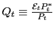 $ Q_{t}\equiv\frac{\mathcal{E} _{t}P_{t}^{\ast}}{P_{t}}$