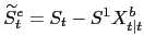 $ \widetilde{S}^{e}_{t}=S_{t}-S^{1} X^{b}_{t\vert t}$