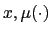 $ x,\mu(\cdot)$