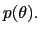 $ p(\theta).$