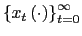 $ \left\{ x_{t}\left( \cdot\right) \right\} _{t=0}^{\infty}$
