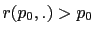 $ r(p_{0},.)>p_{0}$