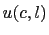 $ u(c,l)$