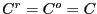 $ C^{r}=C^{o}=C$