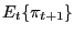 $ E_{t}\{\pi_{t+1}\}$
