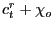 $ c_{t}^{r}+\chi_{o}$