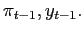 $ \pi_{t-1},y_{t-1}.$