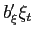 $ b_{\xi}^{\prime}\xi_{t}$