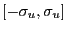 $ \left[ -\sigma_{u},\sigma_{u}\right] $