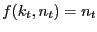 $ f(k_{t},n_{t})=n_{t}$