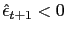 $ \hat{\epsilon}_{t+1}<0$