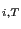 $ _{i,T}$