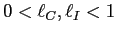 $ 0<\ell_{C},\ell_{I}<1$