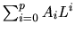 $ \sum_{i=0}^{p}A_{i}L^{i}$