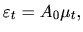 $ \varepsilon_{t}=A_{0}\mu_{t},
$