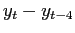 $ y_{t}-y_{t-4}$