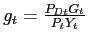 $ g_t = \frac{P_{Dt} G_t}{P_t Y_{t}}$