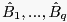 $\displaystyle \hat{B}_{1} ,...,\hat{B}_{q} $