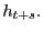 $ h_{t+s}.$