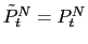 $ \tilde{P}_{t} ^{N}=P_{t}^{N}$