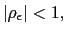 $ \left\vert \rho_{\epsilon}\right\vert <1,$