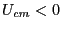 $ U_{cm}<0$
