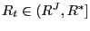 $ R_{t}\in(R^{J},R^{\ast}]$
