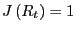$ J\left( R_{t}\right) =1$