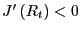 $ J^{\prime}\left( R_{t}\right) <0$