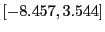 $ \left[ -8.457,3.544\right] $