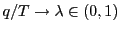 $ q/T\rightarrow\lambda\in\left( 0,1\right) $