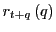 $ r_{t+q}\left( q\right) $
