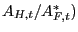 $ A_{H,t} /A_{F,t}^{\ast})$