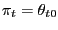 $ \pi_{t} =\theta_{t0} $