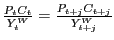 $ \frac{P_{t} C_{t} }{Y_{t}^{W} }=\frac{P_{t+j} C_{t+j} }{Y_{t+j}^{W} }$