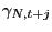 $ \gamma_{N,t+j} $