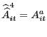 $ \widehat{\widehat{A}}_{it}^{4}=A_{it}^{a} $
