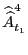$\displaystyle \widehat{\widehat{A}}_{t_{1}}^{4}$