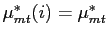$ \mu_{mt}^{\ast}(i) = \mu ^{*}_{mt}$