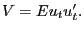 $ V=Eu_{t}u_{t}^{\prime}. $