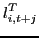 $\displaystyle l_{i,t+j}^{T} $