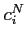 $c_{i}^{N}$