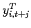 $y^T_{i,t+j}$