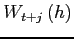 $W_{t+j}\left( h\right) $