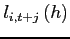 $l_{i,t+j}\left( h\right) $