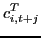 $\displaystyle c_{i,t+j}^{T} $