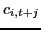 $\displaystyle c_{i,t+j} $
